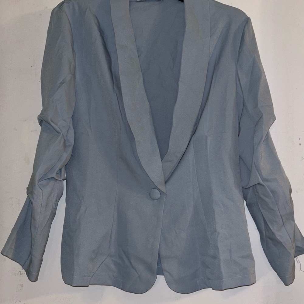 Women's Blue Blazer & Pants Set